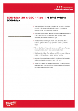 MILWAUKEE SDS-Max Drills - 4 cut  4932430729 A4 PDF