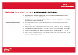 MILWAUKEE SDS-Max Drills - 4 cut  4932352788 A4 PDF