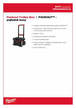 MILWAUKEE Packout Trolley Box PACKOUT™ - pojízdné boxy 4932464078 A4 PDF