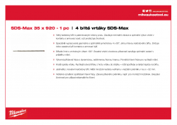 MILWAUKEE SDS-Max Drills - 4 cut  4932352791 A4 PDF