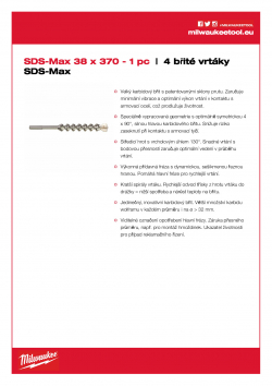 MILWAUKEE SDS-Max Drills - 4 cut  4932352792 A4 PDF