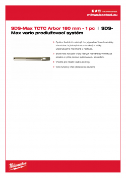 MILWAUKEE SDS-Max vario extension system Stopka SDS-Max 4932343667 A4 PDF