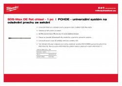 MILWAUKEE PCHDE - Universal chiselling dust extraction system DE Plochý sekáč SDS-Max dlouhý 400 mm 4932455145 A4 PDF