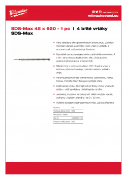 MILWAUKEE SDS-Max Drills - 4 cut  4932430730 A4 PDF