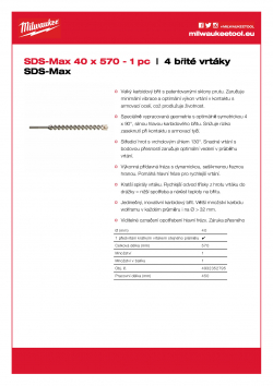 MILWAUKEE SDS-Max Drills - 4 cut  4932352795 A4 PDF