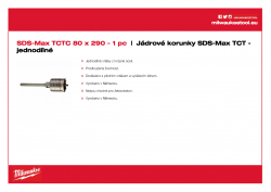 MILWAUKEE SDS-Max TCT Core Cutters - One Piece Design  4932399375 A4 PDF