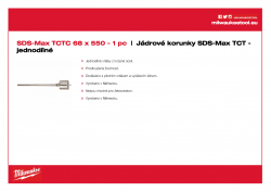 MILWAUKEE SDS-Max TCT Core Cutters - One Piece Design  4932373885 A4 PDF