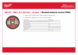 MILWAUKEE Metal Grinding Discs SG 27 / 180 4932451503 A4 PDF