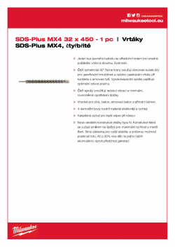 MILWAUKEE SDS-Plus MX4 - 4 Cut  4932399336 A4 PDF