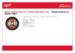 MILWAUKEE Stone Cutting Discs CC 42 / 125 4932451500 A4 PDF