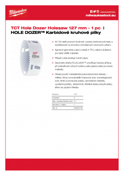 MILWAUKEE Hole Dozer Holesaws with Carbide Teeth  49560748 A4 PDF