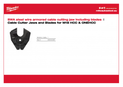MILWAUKEE Cable Cutter Jaws and Blades for M18 HCC & ONEHCC Řezací pancéřová čelist pro M18 HCC 4932464867 A4 PDF