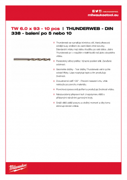 MILWAUKEE HSS-Ground Thunderweb Drills / DIN338 / 5 and 10 pack  4932352390 A4 PDF