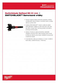 MILWAUKEE Switchblade Selfeed Drills  48255135 A4 PDF