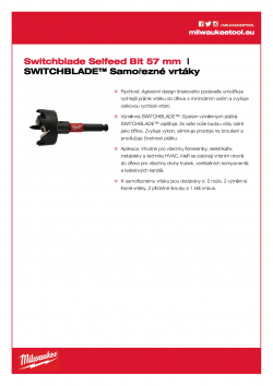 MILWAUKEE Switchblade Selfeed Drills  48255143 A4 PDF