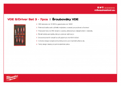 MILWAUKEE VDE Screwdrivers Sada šroubováků VDE  č.2- 7 ks 4932464068 A4 PDF