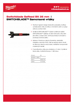 MILWAUKEE Switchblade Selfeed Drills  48255120 A4 PDF