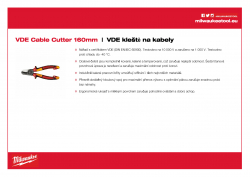 MILWAUKEE VDE Cable Cutter VDE kleště na kabely VDE 160 mm 4932464562 A4 PDF