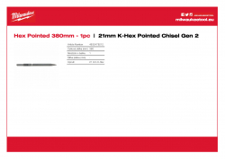 MILWAUKEE 21mm K-Hex Pointed Chisel Gen 2  4932479212 A4 PDF