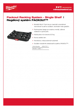 MILWAUKEE Packout Racking System  4932478711 A4 PDF