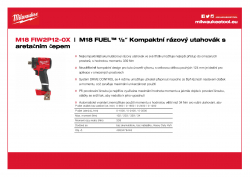 MILWAUKEE M18 FIW2P12 M18 FUEL™ ½″ Kompaktní rázový utahovák s aretačním čepem 4933478446 A4 PDF