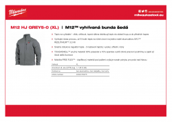 MILWAUKEE M12 HJ GREY5 M12™ vyhřívaná bunda šedá 4933478975 A4 PDF