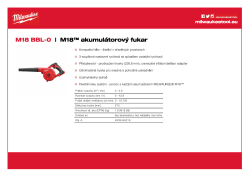 MILWAUKEE M18 BBL M18™ akumulátorový fukar 4933446216 A4 PDF