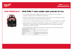 MILWAUKEE M18 FFSDC10 M18 FUEL™ volně stojící čistič potrubí 10 mm 4933459707 A4 PDF