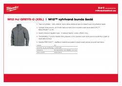 MILWAUKEE M12 HJ GREY5 M12™ vyhřívaná bunda šedá 4933478976 A4 PDF