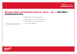 MILWAUKEE Maxbite Spanner 15 mm MAX Bite™ kombinované klíče 4932471523 A4 PDF