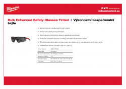 MILWAUKEE Enhanced Safety Glasses Bezpečnostní brýle tónované - velké balení 4932479025 A4 PDF
