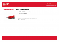 MILWAUKEE M12 NRG-201 M12™  sada akumulátorů a nabíječky 4933451901 A4 PDF