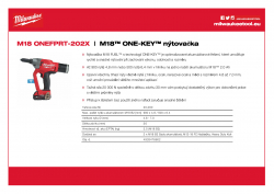 MILWAUKEE M18 ONEFPRT M18™ ONE-KEY™ nýtovačka 4933478602 A4 PDF