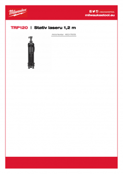 MILWAUKEE TRP120 Stativ laseru 1,2 m 4932478959 A4 PDF