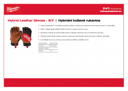 MILWAUKEE Hybrid Leather Gloves Hybridní kožené rukavice - S/7 - 1 ks 4932479726 A4 PDF