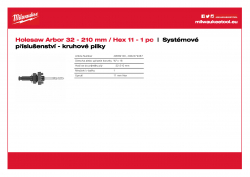 MILWAUKEE Holesaw System Attachments Unašeč 4932479467 A4 PDF