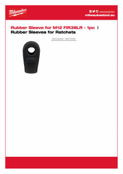 MILWAUKEE Rubber Sleeves for Ratchets  4932479097 A4 PDF