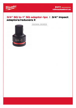 MILWAUKEE 3/4" impact adaptors/reducers II  4932480406 A4 PDF