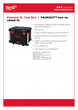 MILWAUKEE Packout XL Tool Box  4932478162 A4 PDF