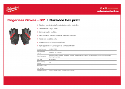 MILWAUKEE Fingerless gloves Rukavice bez prstů - S/7 - 1 ks 4932479728 A4 PDF