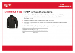 MILWAUKEE M12 HJ BL5 M12™ vyhřívaná bunda černá 4933478967 A4 PDF