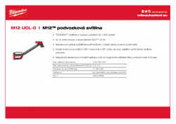 MILWAUKEE M12 UCL M12™ podvozková svítilna 4933478868 A4 PDF