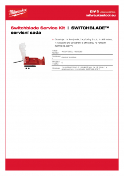MILWAUKEE Switchblade service kit SWITCHBLADE™ servisní sada 4932479552 A4 PDF