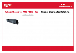 MILWAUKEE Rubber Sleeves for Ratchets  4932479101 A4 PDF
