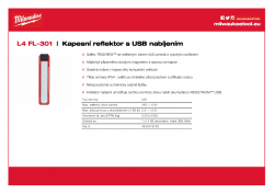 MILWAUKEE L4 FL Kapesní reflektor s USB nabíjením 4933479763 A4 PDF