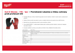 MILWAUKEE Cut D Gloves Povrstvené rukavice s třídou ochrany proti proříznutí 4/D - S/7 - 1 ks 4932479911 A4 PDF