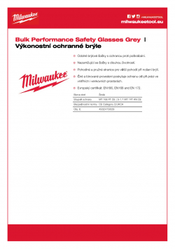MILWAUKEE Performance Safety Glasses  4932479029 A4 PDF