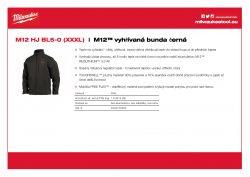 MILWAUKEE M12 HJ BL5 M12™ vyhřívaná bunda černá 4933479362 A4 PDF