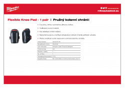 MILWAUKEE Flexible Knee Pad Pružný kolenní chránič - 1 pár 4932478136 A4 PDF