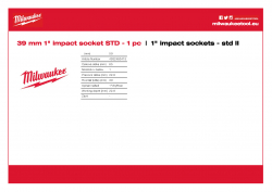 MILWAUKEE 1" impact sockets - std II  4932480415 A4 PDF